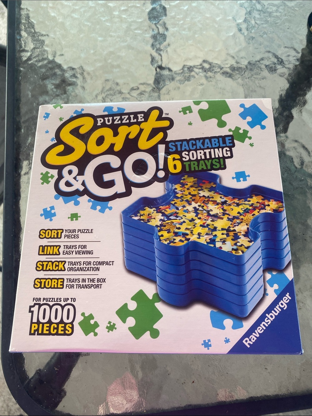 Ravensburger Stackable Puzzle Sorting Trays in Blue